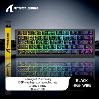 Attack Shark X68HE — Teclado Gamer Magnético 8000Hz