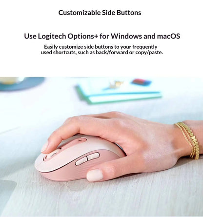 Logitech M650 — Mouse Ergonômico Sem Fio