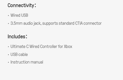 8BitDo Ultimate C — Controle Gamer com Fio para Xbox