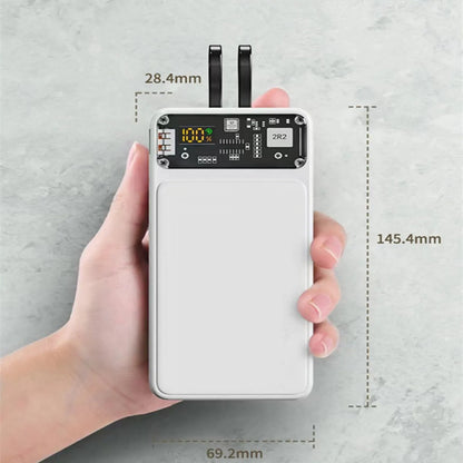 Case Power Bank DIY para 2x Baterias 1260110 com Display LCD e Carga Rápida 22.