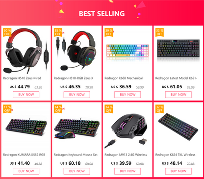 Redragon M712 RGB — Mouse Gamer 10.000 DPI