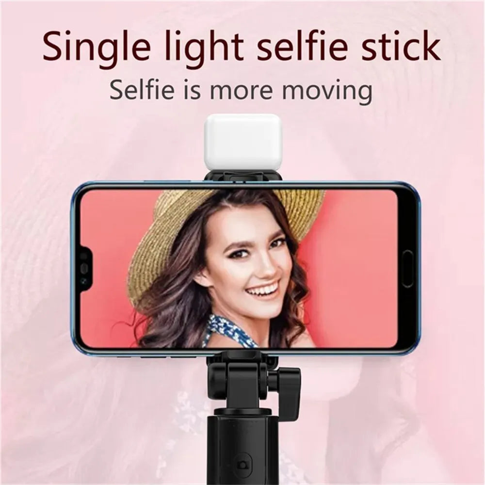 AILEHKUO R1 — Bastão de Selfie com Tripé, Bluetooth e Luz LED