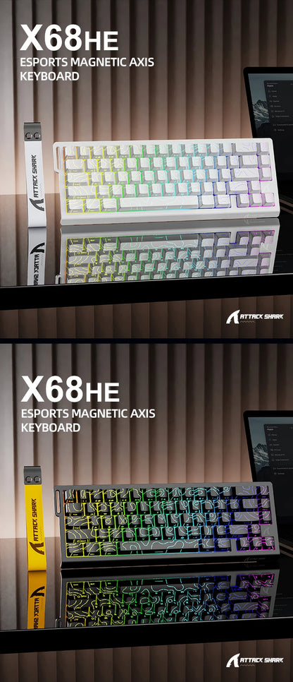 Attack Shark X68HE — Teclado Gamer Magnético 8000Hz