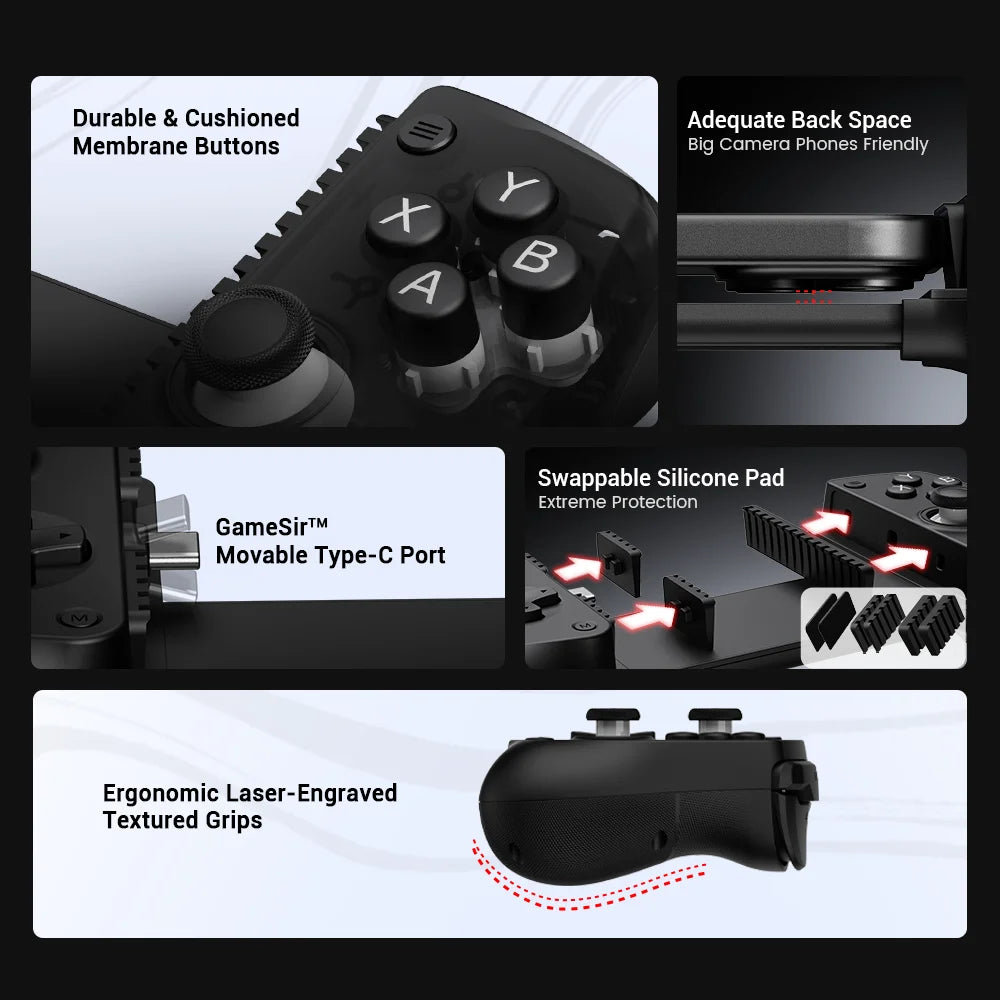 Controle Gamer Mobile GameSir X5 Lite USB-C com Hall Effect para Android e iPhone