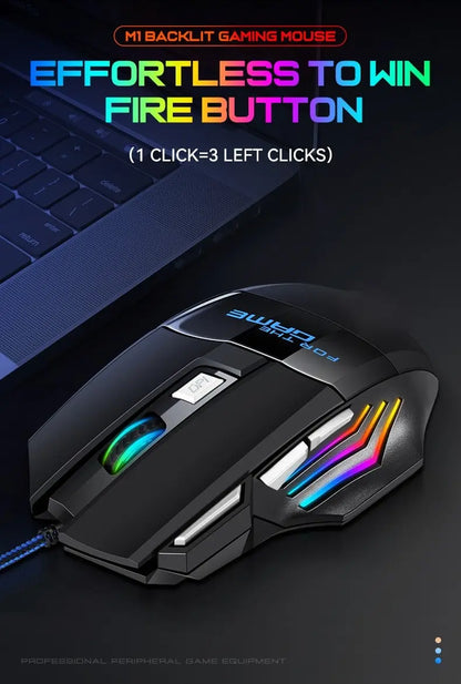 Mouse Gamer RGB 5500 DPI — 7 Botões