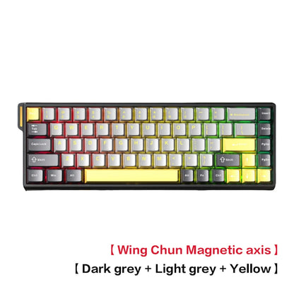 Teclado Mecânico Gamer AULA WIN 68 HE – Eixo Magnético (Magnetic Axis), Rapid Trigger (RT), Taxa de Sondagem de 8K e Hot-Swappable para Alta Performance