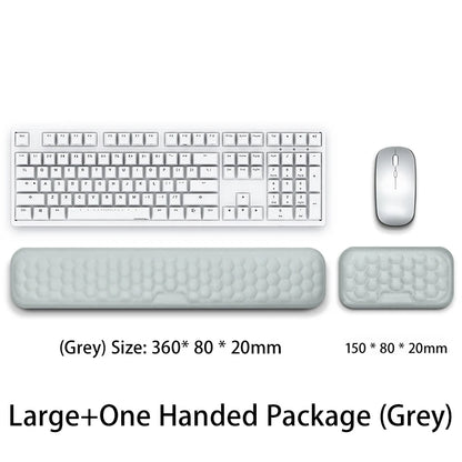 Apoio de pulso para teclado e mouse em espuma viscoelástica, suporte ergonômico para as mãos, ideal para notebooks e laptops.