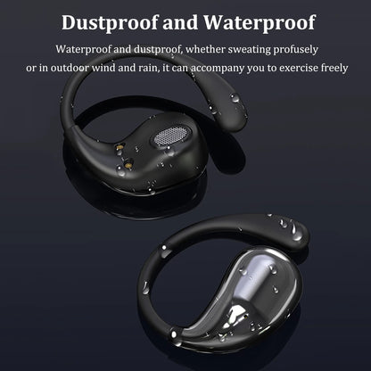 Fone TWS Bluetooth 5.4 Ear Hook — HiFi com ANC e Display LED