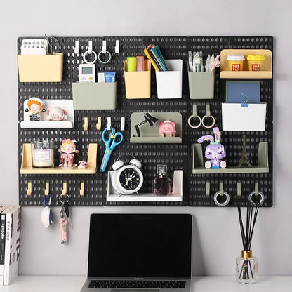 Kit Pegboard Organizador de Parede Modulável – Painel de Ferramentas e Utensílios para Cozinha, Banheiro e Oficina