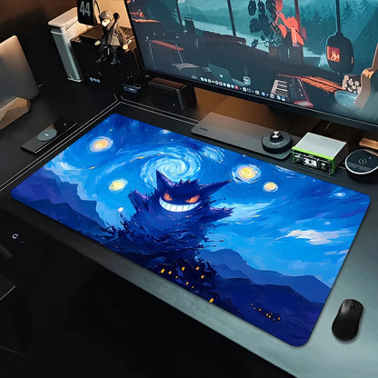 Mousepad grande para jogos, teclado gamer, tapete de rato P-Pokemons para mesa, tapete de mesa Speed, tapete de PC Kawaii Anime G-Gengars