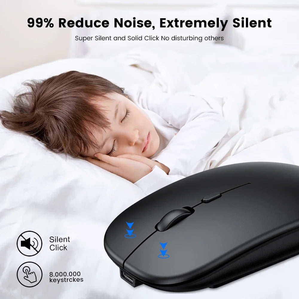 Congdi — Mouse Sem Fio Recarregável Dual Mode