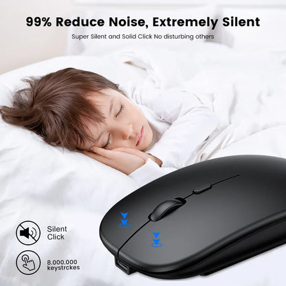 Congdi — Mouse Sem Fio Recarregável Dual Mode