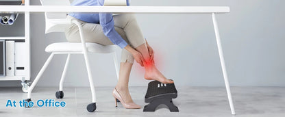 Apoio de Pés Ergonômico de Alta Resistência – Suporte de Mesa com Rolos de Massagem (Suporta até 54 kg)