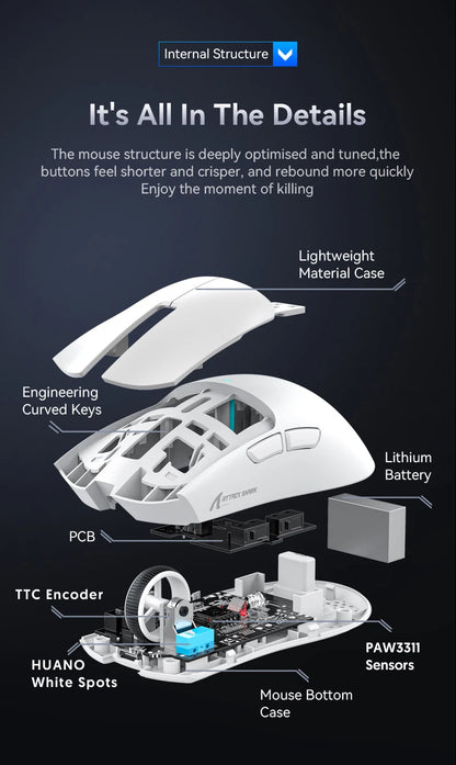 Attack Shark X11 — Mouse Gamer Tri-Mode