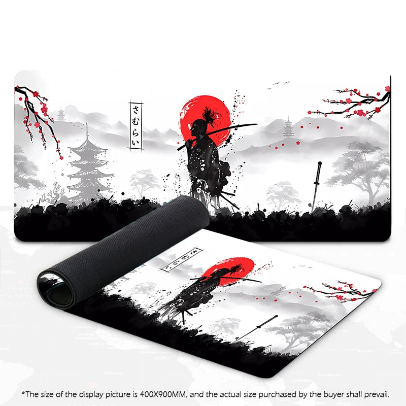 Mouse Pad Gamer Samurai Warrior XXL – Base Antiderrapante Impermeável