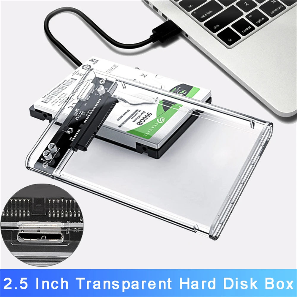 Case SATA 2,5″ Transparente USB 3.0/Type-C