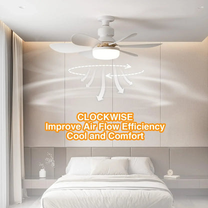 Lâmpada Ventilador de Teto LED 40W Bivolt E27 Dimerizável com Controle Remoto