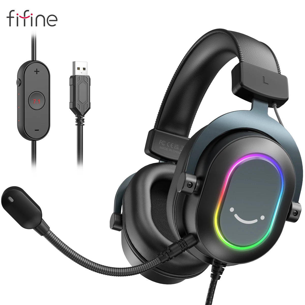 FIFINE H6 — Headset Gamer USB com RGB
