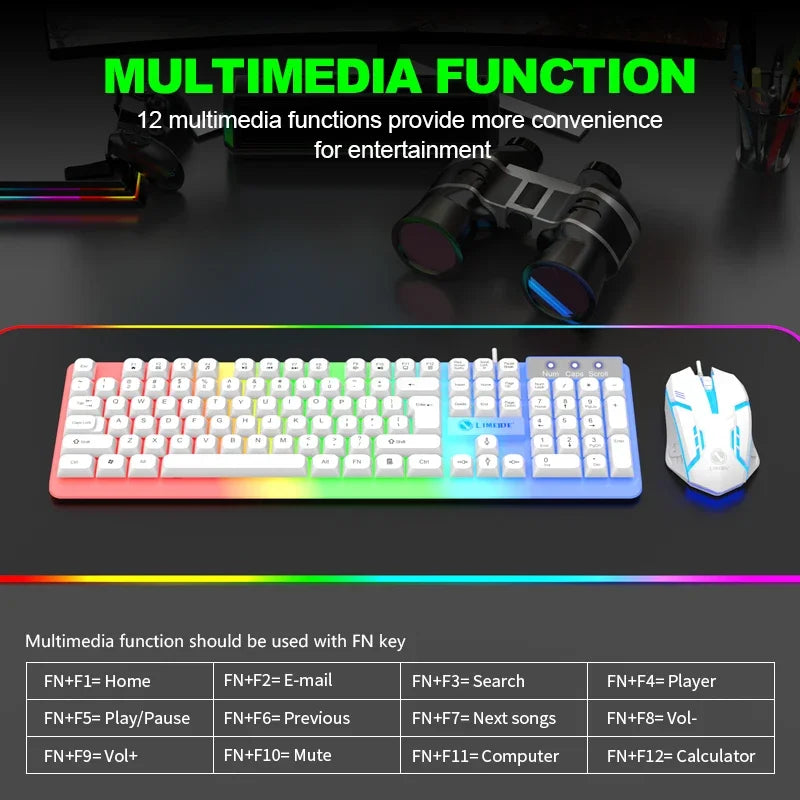 NG GTX350 — Combo Teclado e Mouse Gamer com LED