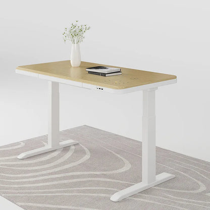 Mesa Ergonômica Inteligente Sit-Stand Elétrica XMSJ/Hollin – Tampo de Vidro Temperado, Estrutura de Aço Motorizada com Ajuste Automático de Altura e Certificação TUV para Alta Performance