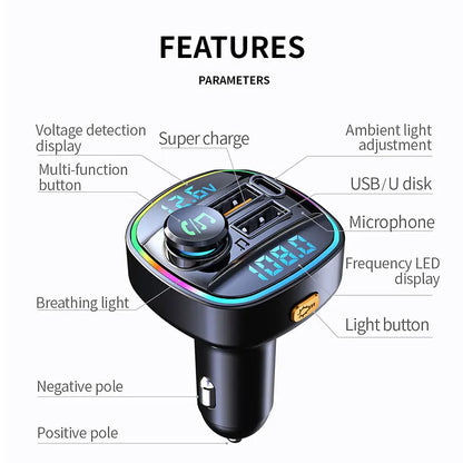 DYBO C22 — Transmissor FM Bluetooth 5.0 para Carro