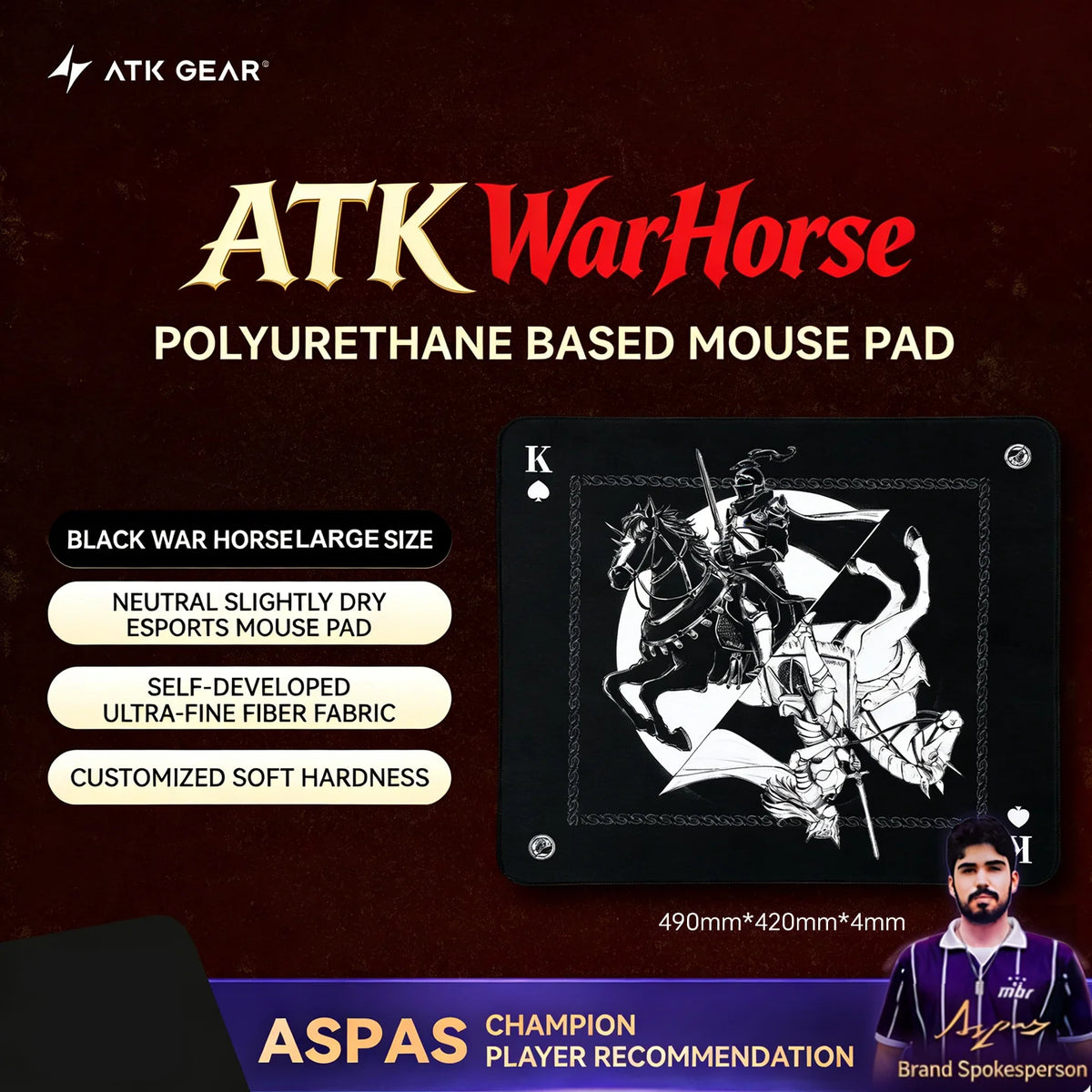 ATK Warhorse — Mouse Pad Gamer 4mm