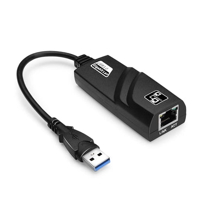 Adaptador Placa de Rede Externa USB 3.0 para Rede Cabeada RJ45 LAN Ethernet 10/100 Mbps
