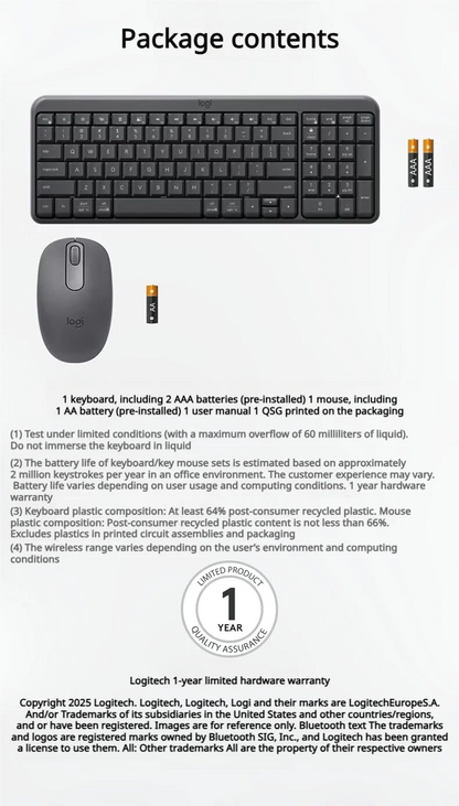 Logitech MK251 — Teclado e Mouse Sem Fio