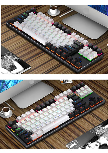 AyeBeau — Teclado Mecânico Gamer RGB 87 Teclas