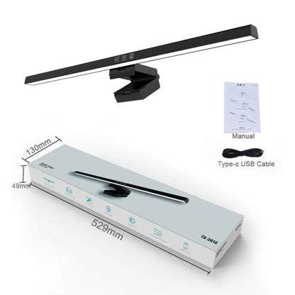 Luminária de Monitor Light Bar 50cm – Barra de Luz LED com Escurecimento Contínuo e Anti-Reflexo