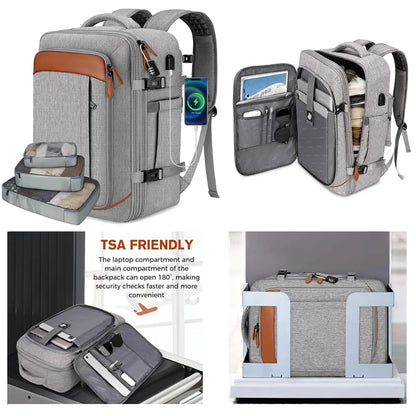 Mochila de Viagem Expansivel 40L Aprovada para Voo MOZHI