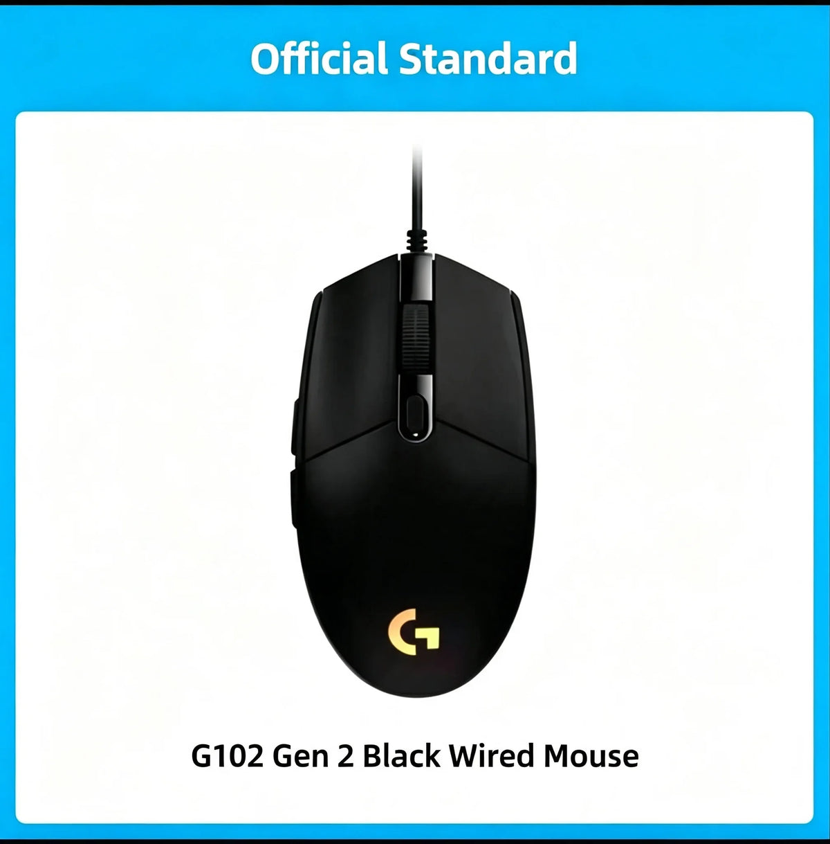 Mouse Gamer Logitech G102 USB com 8000 DPI, 6 Botões Programáveis e RGB