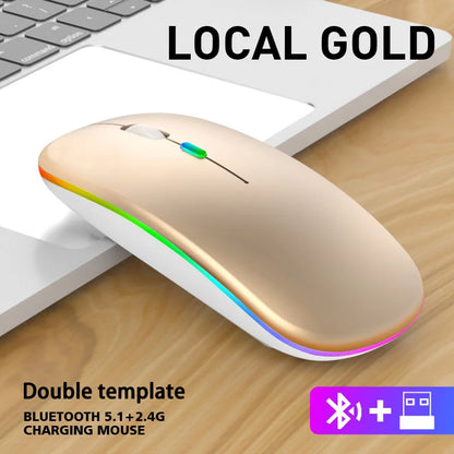 Mouse Sem Fio 2.4G / Bluetooth 5.1 — 1600 DPI