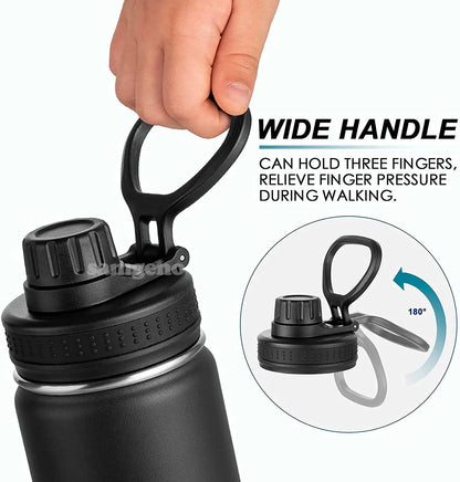 Garrafa Térmica Esportiva em Aço Inox 1000ml / 32oz Isolada a Vácuo com Tampa de Bico Hermética e Boca Larga