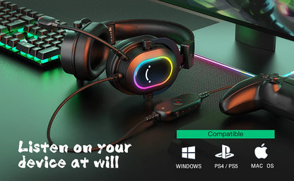 FIFINE H6 — Headset Gamer USB com RGB