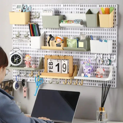 Kit Pegboard Organizador de Parede Modulável – Painel de Ferramentas e Utensílios para Cozinha, Banheiro e Oficina