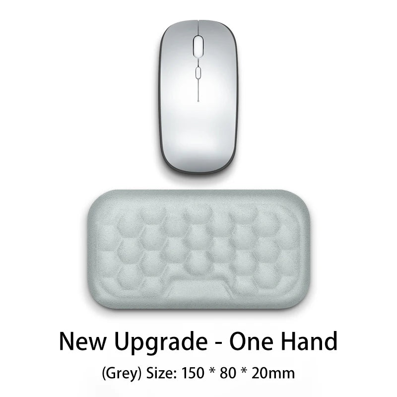 Apoio de pulso para teclado e mouse em espuma viscoelástica, suporte ergonômico para as mãos, ideal para notebooks e laptops.