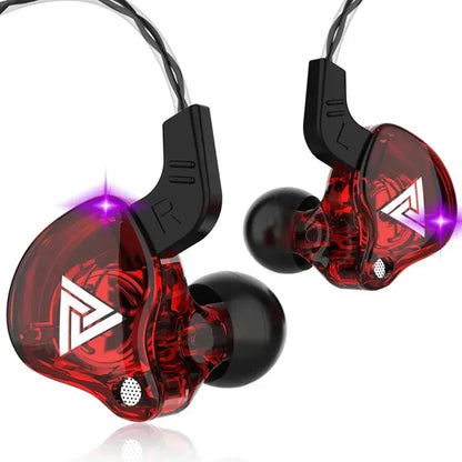 Fone de Ouvido Retorno de Palco In-Ear QKZ AK6 – Driver Dinâmico de 10mm, Cabo TPE com Microfone e Conexão P2 de 3.5mm para Monitoramento e Uso Diário