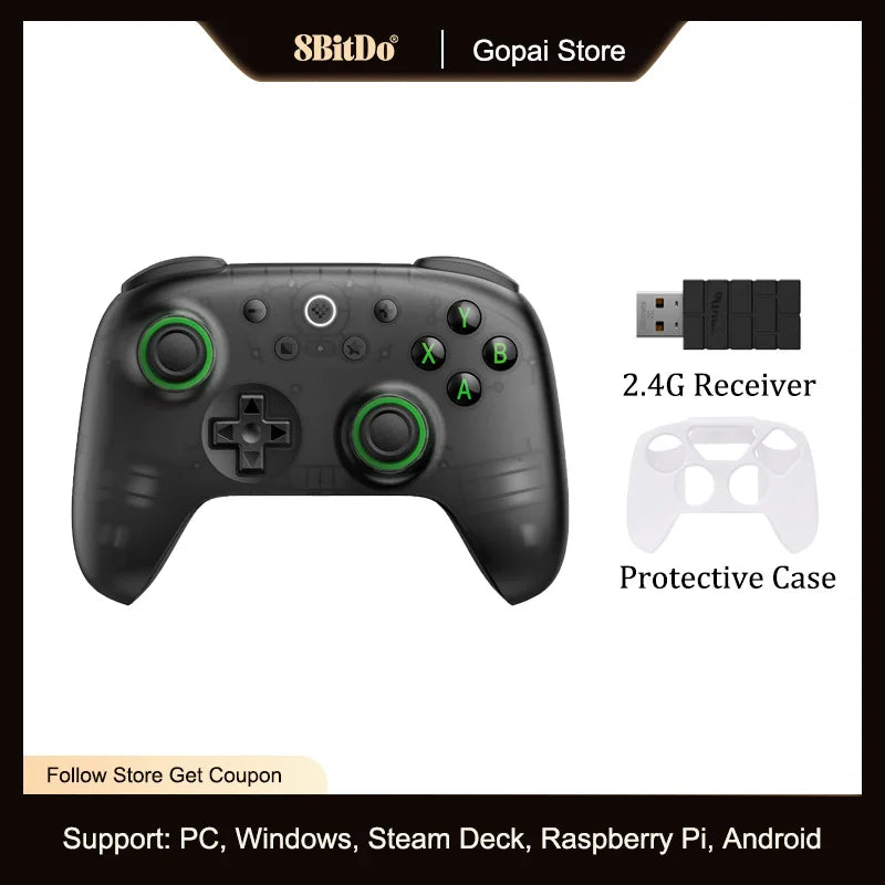 Controle Gamer 8BitDo Ultimate 2C Sem Fio 2.4G com Hall Effect para PC