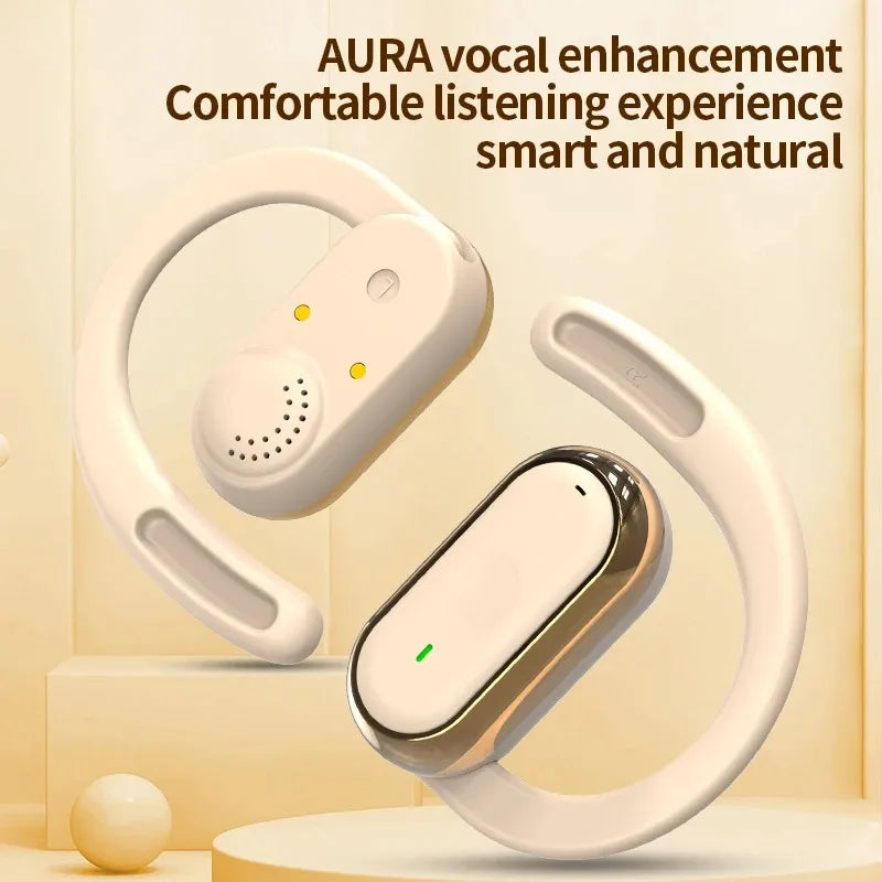 Fone de Ouvido Sem Fio Bluetooth 5.4 OWS Kebidu – Gancho Auricular Esportivo, Cancelamento de Ruído ENC e Bateria de até 20 Horas