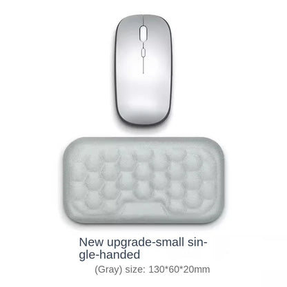 Apoio de pulso para teclado e mouse em espuma viscoelástica, suporte ergonômico para as mãos, ideal para notebooks e laptops.