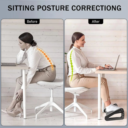 Apoio de Pés Ergonômico para Baixo da Mesa – Suporte com Rolos de Massagem e Altura Ajustável