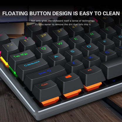 AyeBeau — Teclado Mecânico Gamer RGB 87 Teclas
