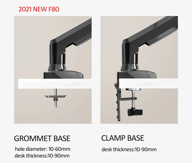 Suporte Articulado para Monitor com Pistão a Gás NB F80 (17" a 30")
