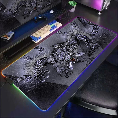 Desk Mat RGB Gamer — Mouse Pad XXL com Iluminação LED