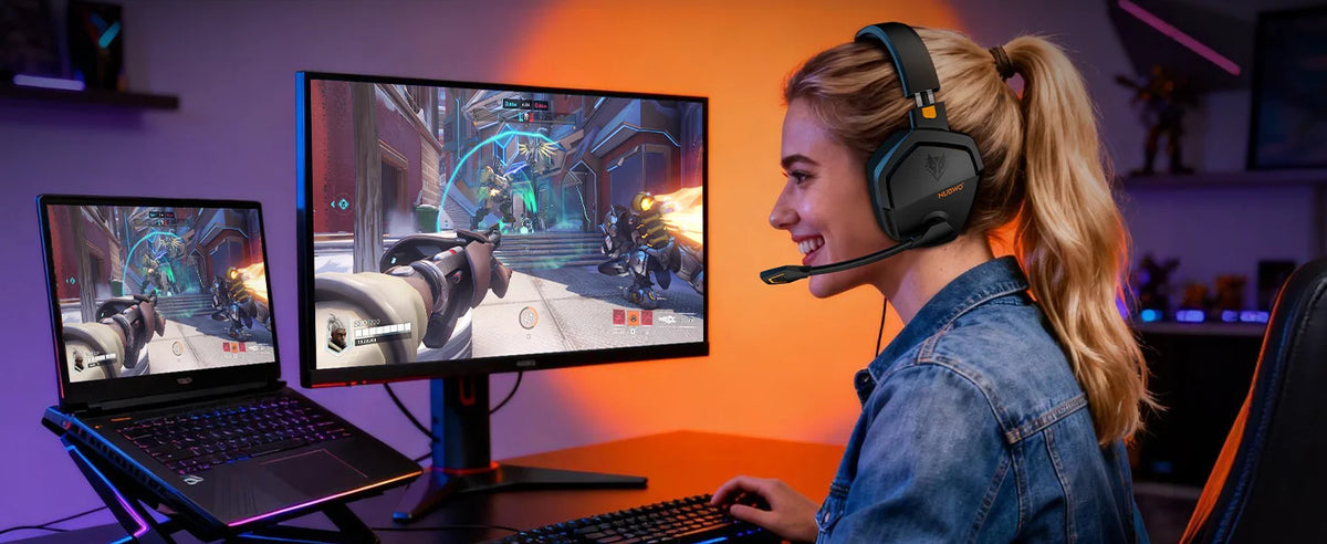 NUBWO G06 — Headset Gamer Sem Fio 2.4GHz + Bluetooth 5.3