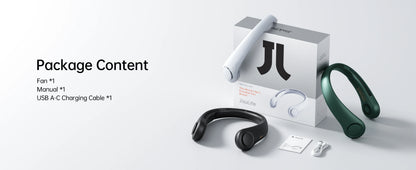 Ventilador de Pescoço Portátil JISULIFE FA14 4000mAh Sem Pás Recarregável USB-C