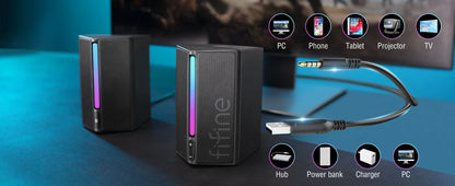 FIFINE A20 — Caixa de Som USB 2.0 com RGB