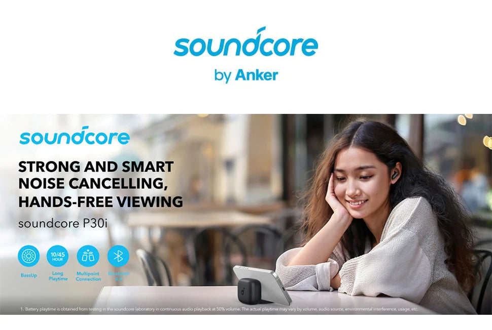 Soundcore P30i — Fone TWS Bluetooth 5.3 com ANC