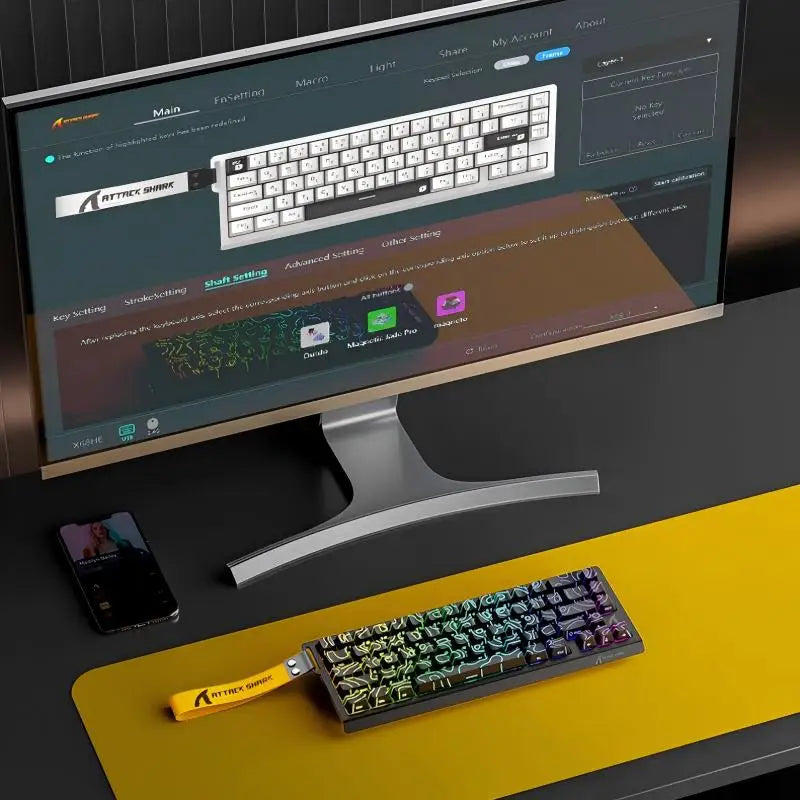 Attack Shark X68HE — Teclado Gamer Magnético 8000Hz